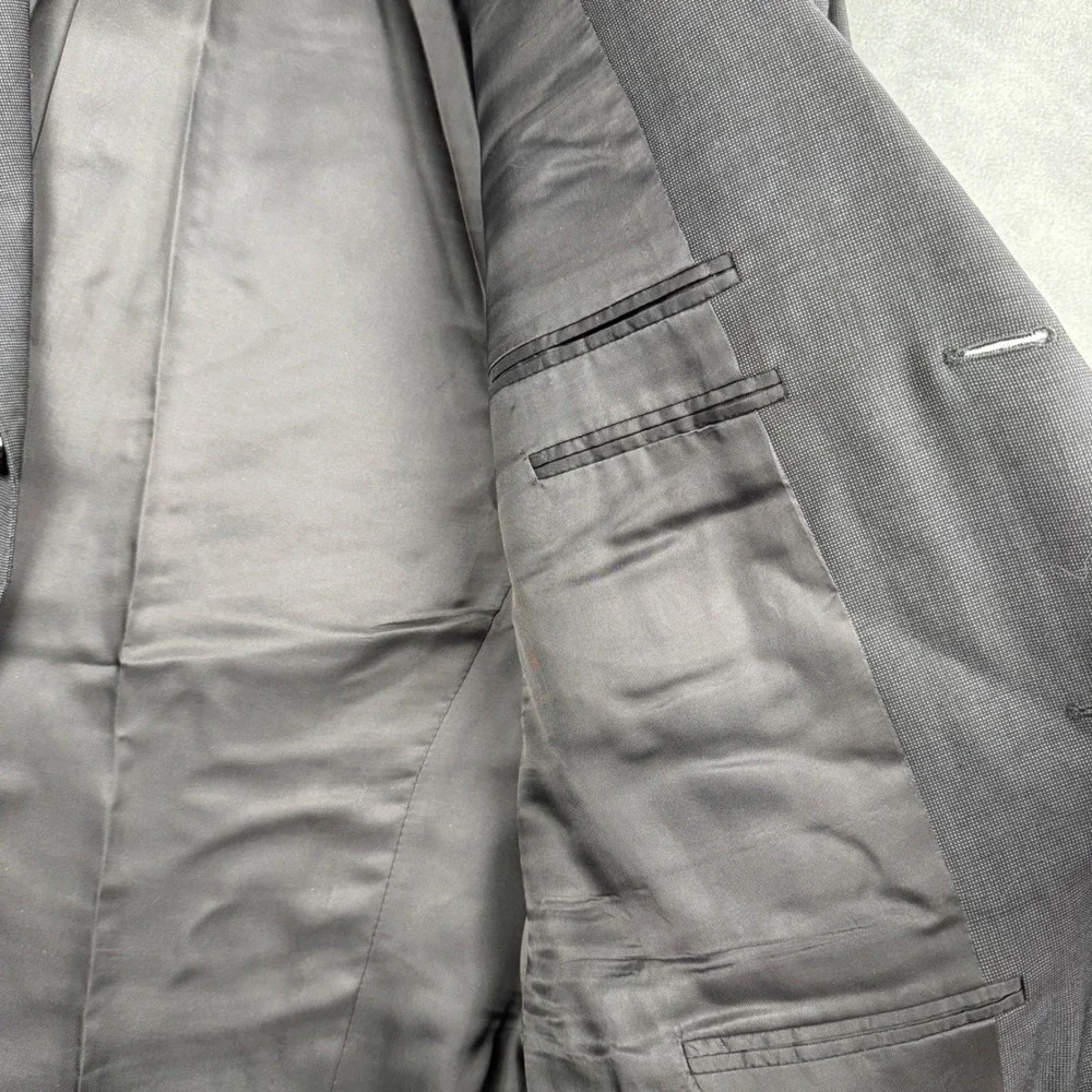 Ermenegildo Zegna Trofeo Blazer Mens 52 Gray‎ Wool 3 Button Sport Coat Jacket 42